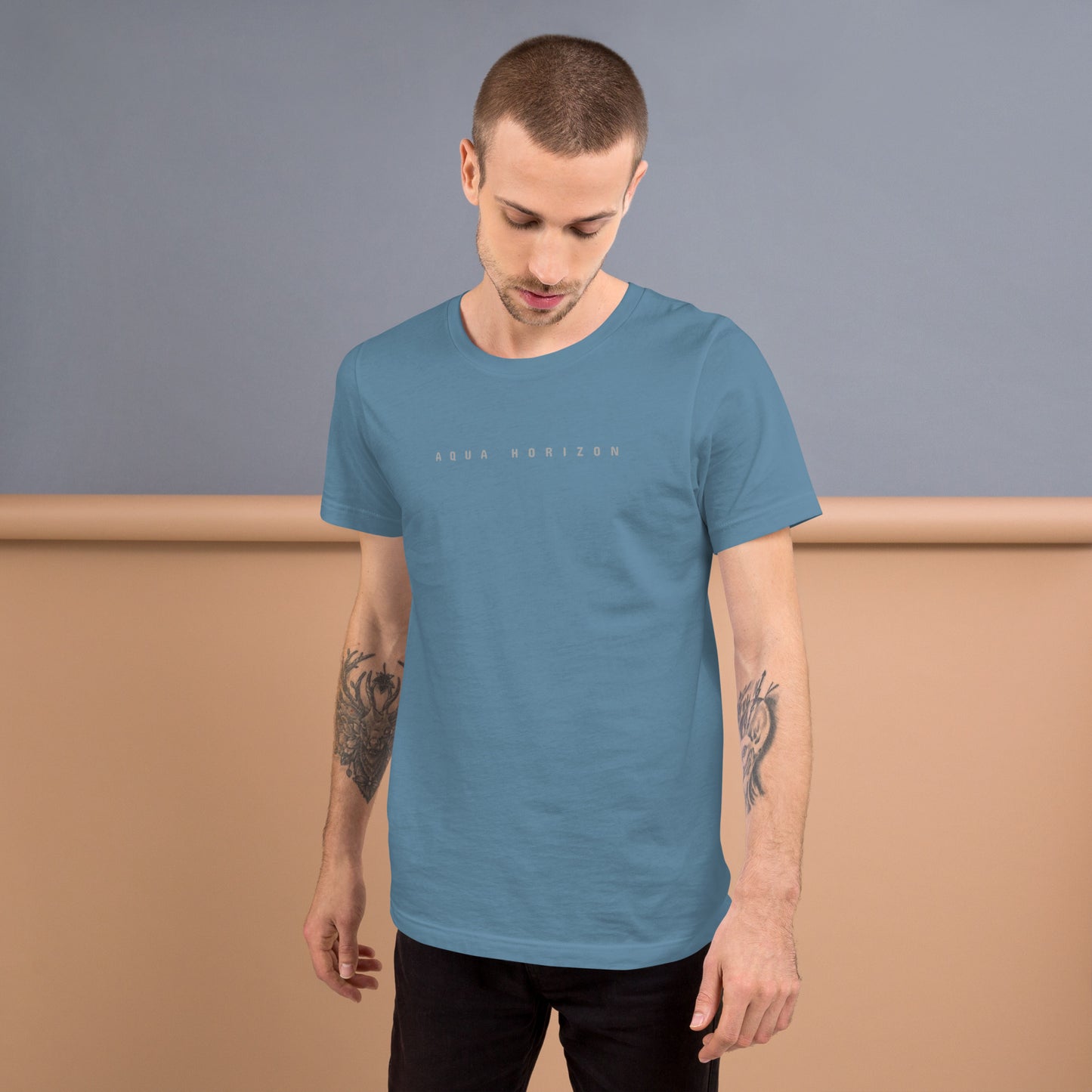 Aqua Horizon Relaxed Palm t-shirt