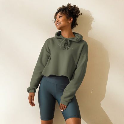 Aqua Horizon Relaxed Palm Crop Hoodie