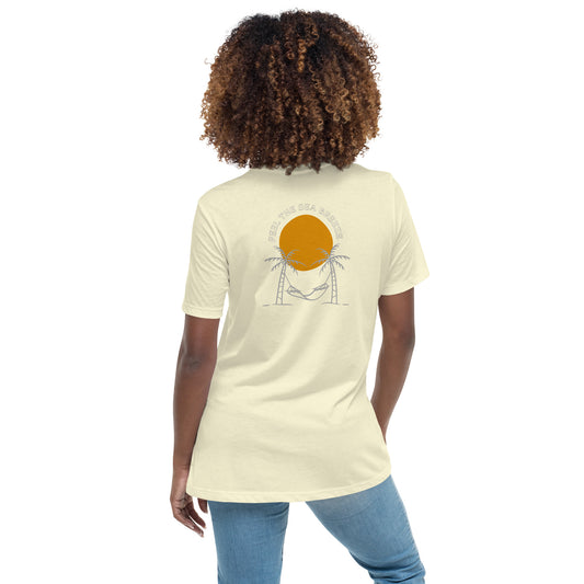 Aqua Horizon Relaxed Palm Women's T-Shirt