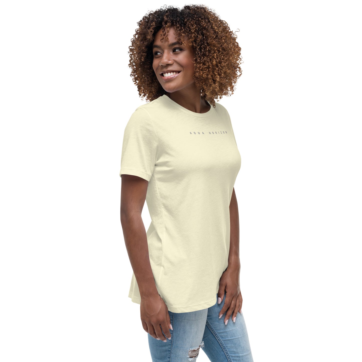 Aqua Horizon Relaxed Palm Women's T-Shirt